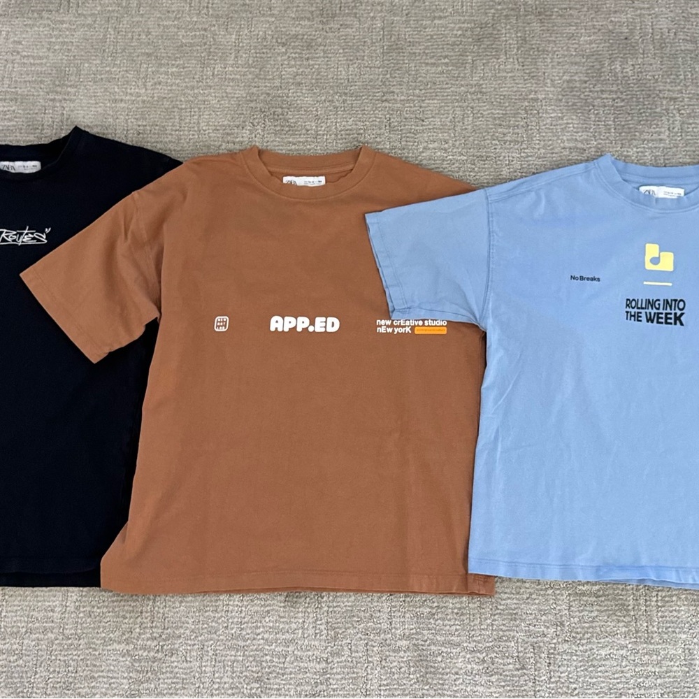 Zara 3 t-shirts size 13-14 years